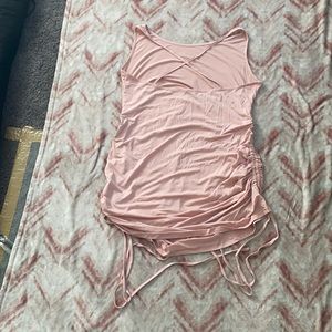 SHEIN SXY Plus Criss Cross Back Drawstring Side Dress